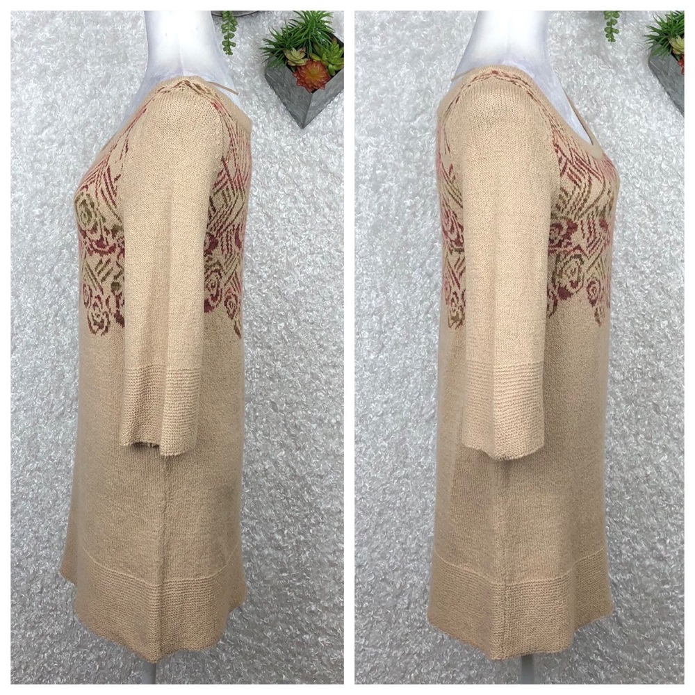 NWT Free People Desert Rose Boho Knit Bell Sleeve Sweater Tunic Dress Size S - Picture 6 of 10